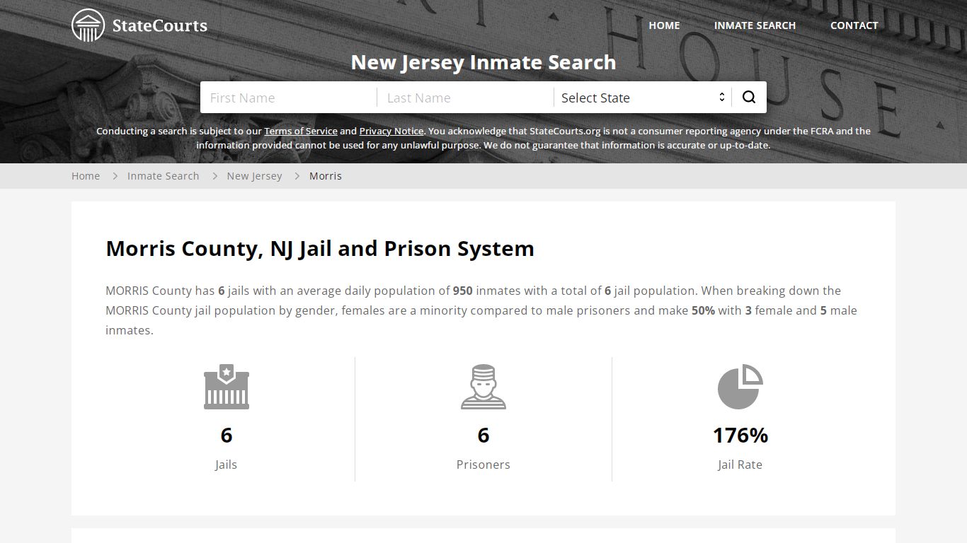 Morris County, NJ Inmate Search - StateCourts